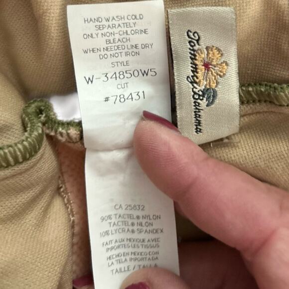 Tommy Bahama One-Piece Swimsuit Women's 18 Green Palm Tree Vacation Tropical - Picture 7 of 9